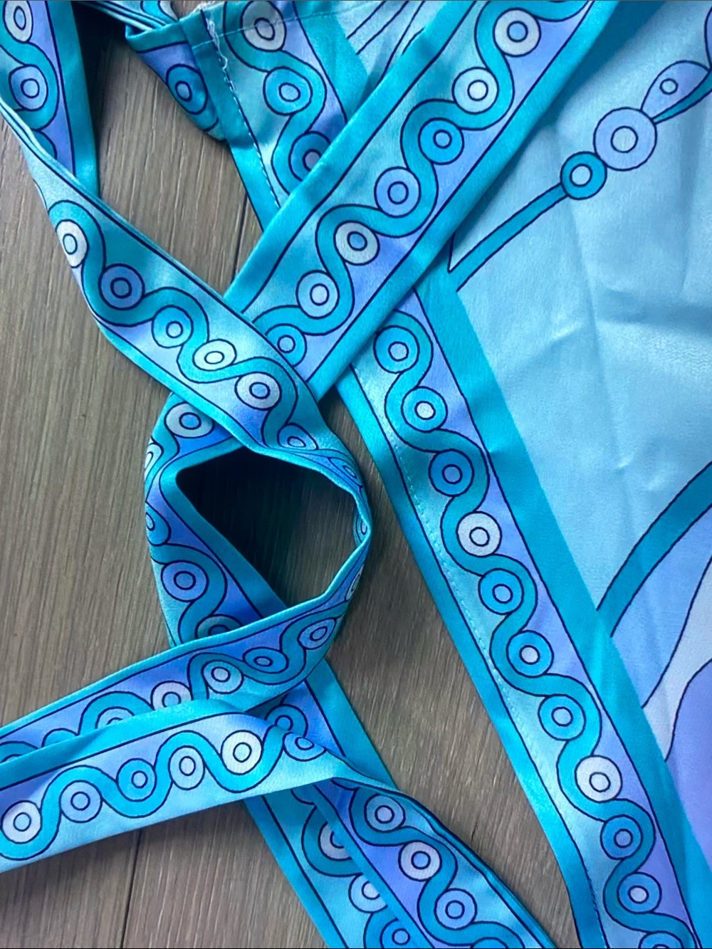 Emilio Pucci Aqua-Turquoise Silk Backless Halter Dress - Picture 8 of 8